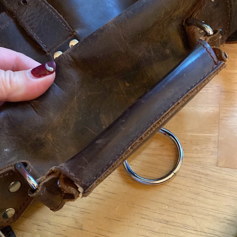 Kattee leather vintage briefcase 17x14x8”